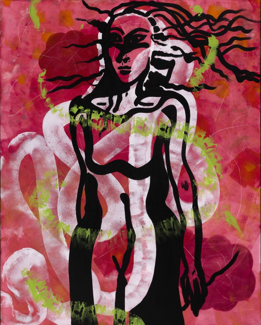 05 Liberte!, by Sharon Stone, 2025 (5 feet x 4 feet) acrylic on canvas