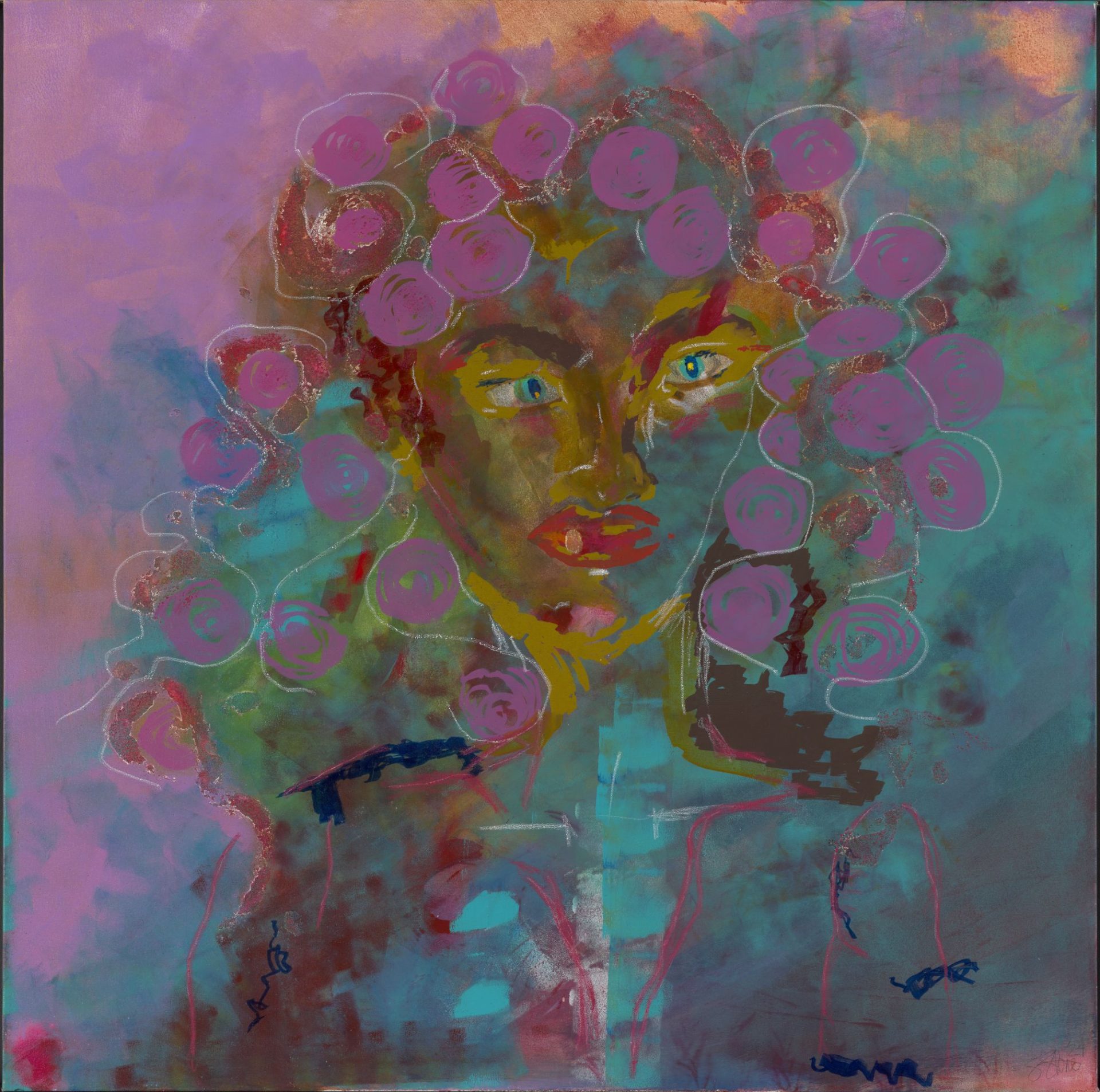 07 Rita, by Sharon Stone, 2025 (4 feet x 4 feet) acrylic on canvas