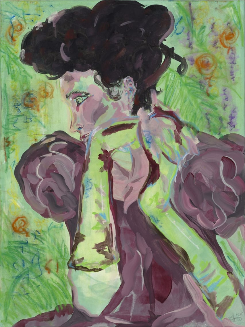 Veronique's Mother, by Sharon Stone. 2025 (4 feet x 3 feet) crylic on canvas