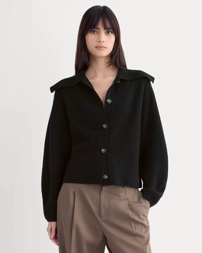 Fisherman Cardigan in Wool Cashmere