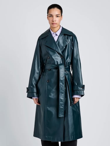 Benedetta Trench Coat in Coated Cotton