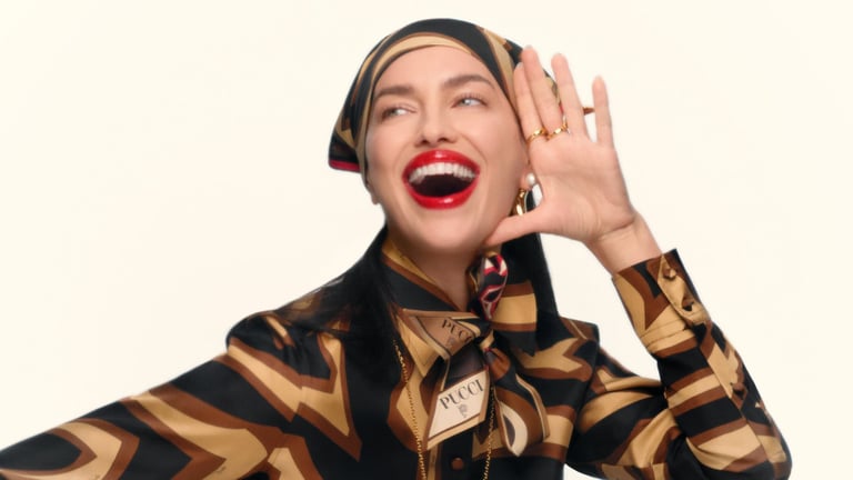 Pucci Holiday 2025 campaign starring Irina Shayk
