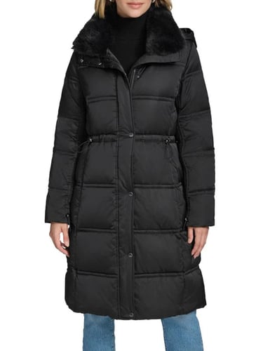 Andrew Marc Emery Faux Rabbit Fur Down Parka