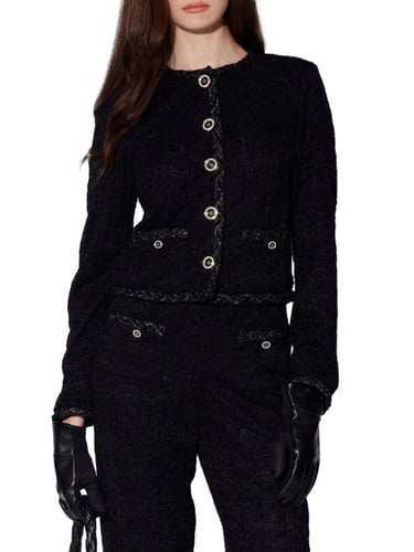 Walter Baker Priscilla Bouclé Braided Trim Jacket
