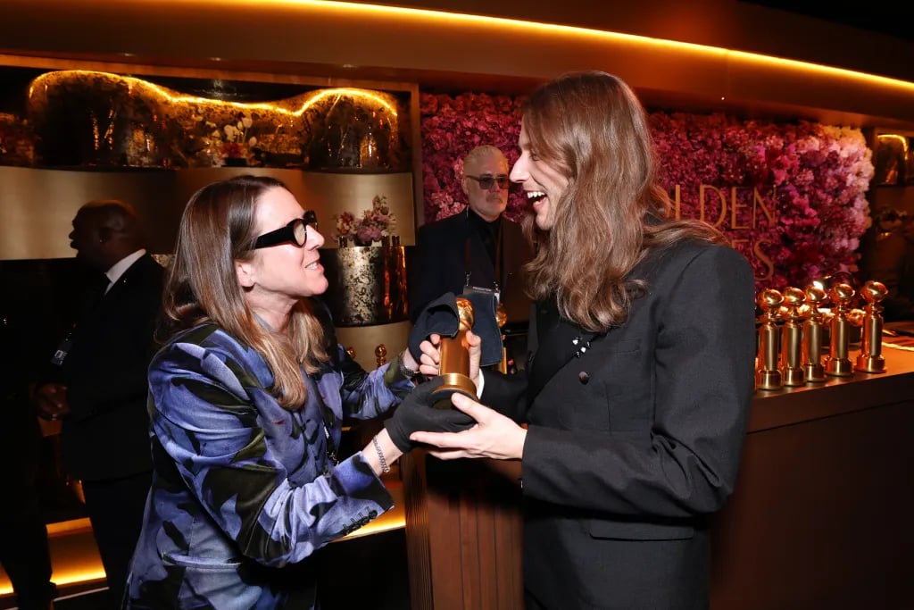 Ludwig Göransson at Golden Globes Award Winners Engraving