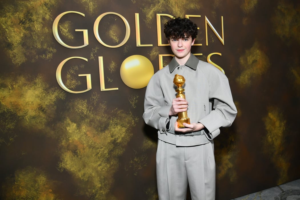 Owen Cooper at Golden Globe Awards Winner Engraving