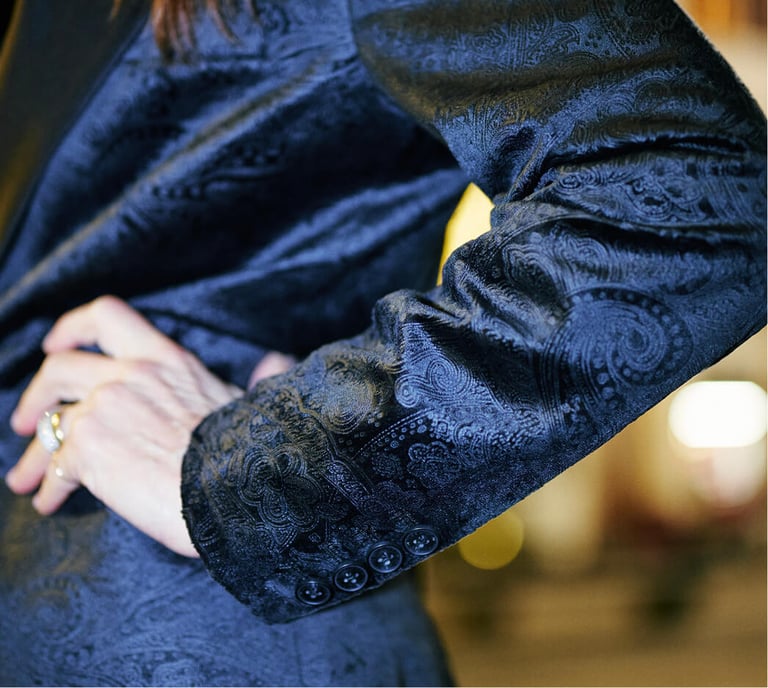 Velvet Paisley Tuxedo Blazer Sumissura