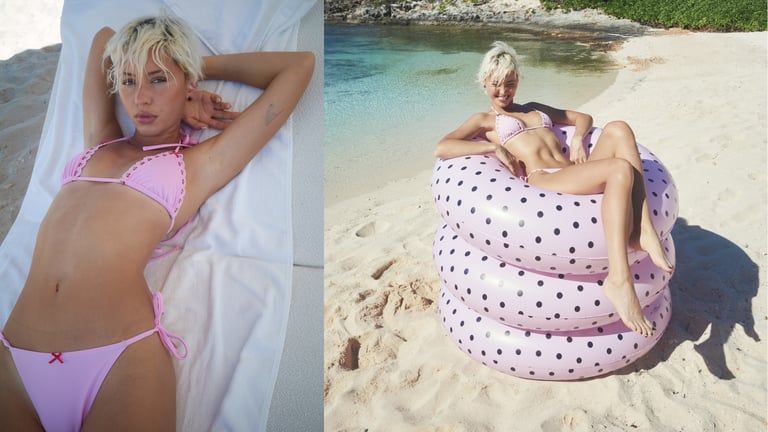 Victoria's Secret PINK x Frankies Bikinis Collaboration: Iris Law Campaign