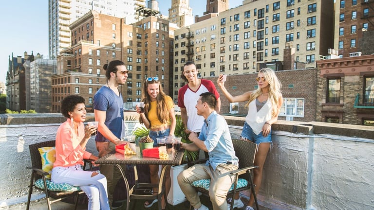 Why NYC’s Hottest Rooftop Bars Are Embracing Swivel Seating