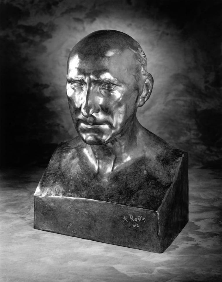 #1139 Bust of Jean Baptiste Rodin bw 600DPI