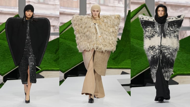 Louis Vuitton Fall 2026, Nicolas Ghesquière, LV FW26 runway, Paris Fashion Week, luxury fashion collection, oversized silhouettes, whimsical accessories, architectural fashion, childlike wonder in couture