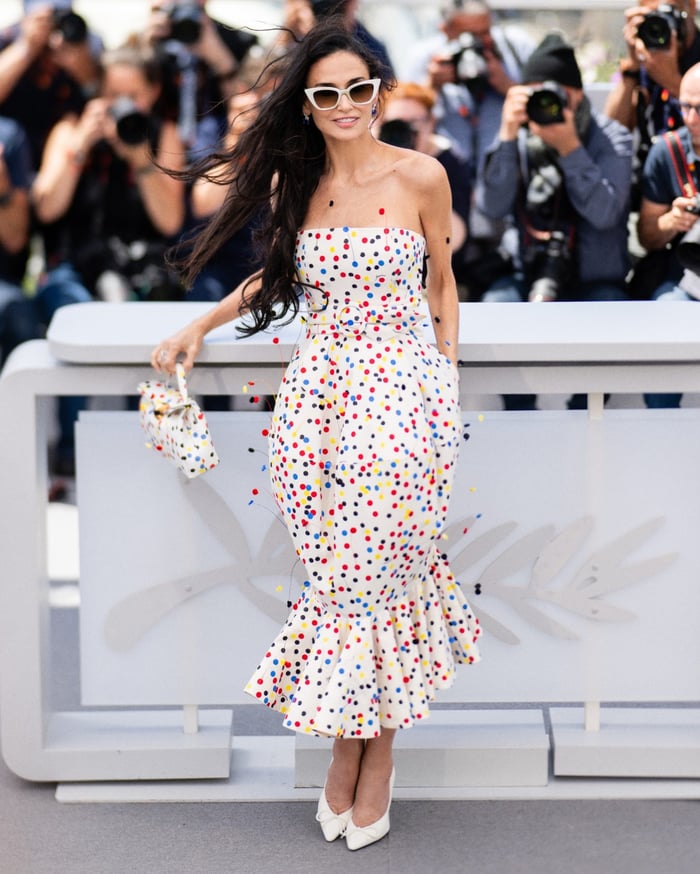 Demi Moore's Polka Dot Jacquemus Gown at 2026 Cannes Film Festival