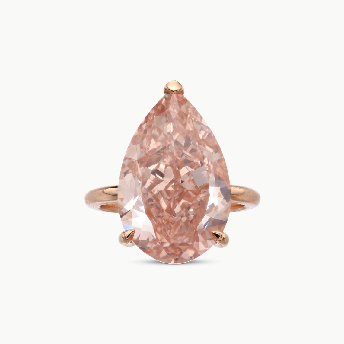 Lot 586. Fancy Brownish Orangy Pink Diamond Ring, est. 650,000 - 950,000 CHF