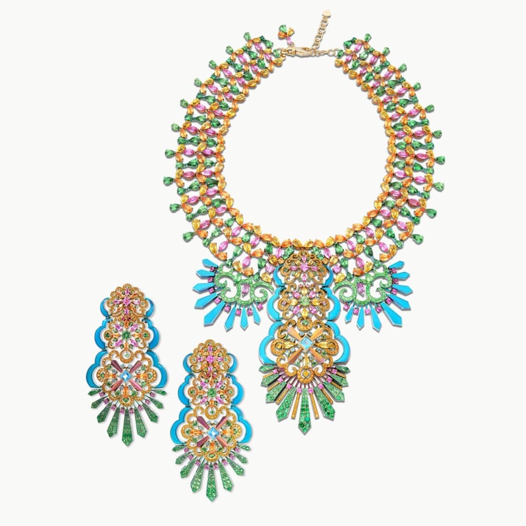 Lot 588. Chopard, Unique Gem-Set 'Rihanna Chopard' Demi-Parure, est. 200,000 - 300,000 CHF