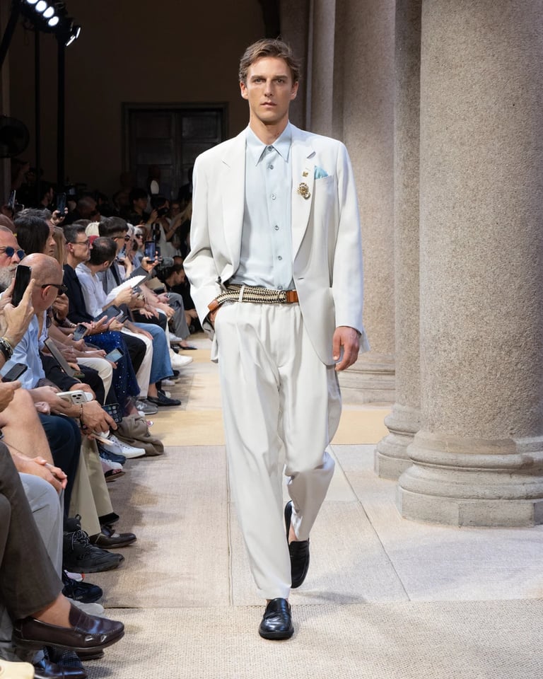 Giorgio Armani Men's Spring 2027: Leo Dell'Orco Brings Denim to the Palazzo