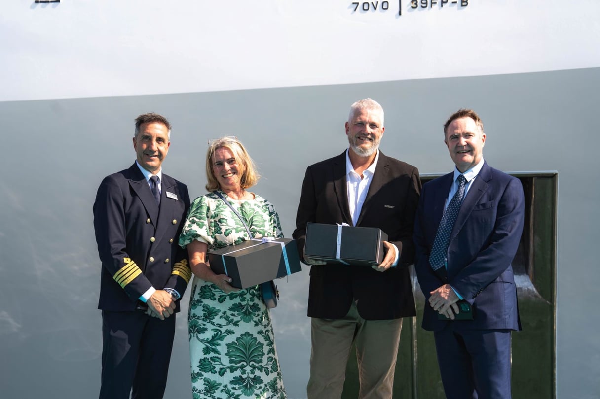 Emerald Kaia Christening - Capatin Rob Kuznin, Kim Scoular, Ray Gilbert, Glen Moroney