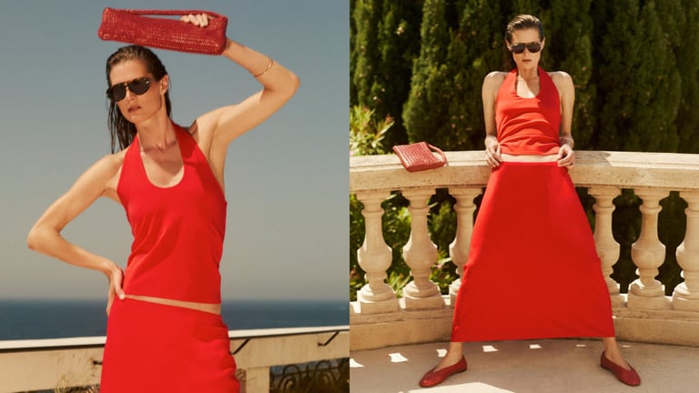 Massimo Dutti's Azure Coast Editorial Stars Malgosia Bela in French Riviera