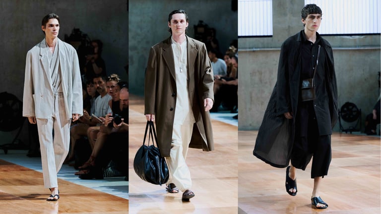 Lemaire Spring 2027: Christophe Lemaire and Sarah-Linh Tran at Paris Fashion Week