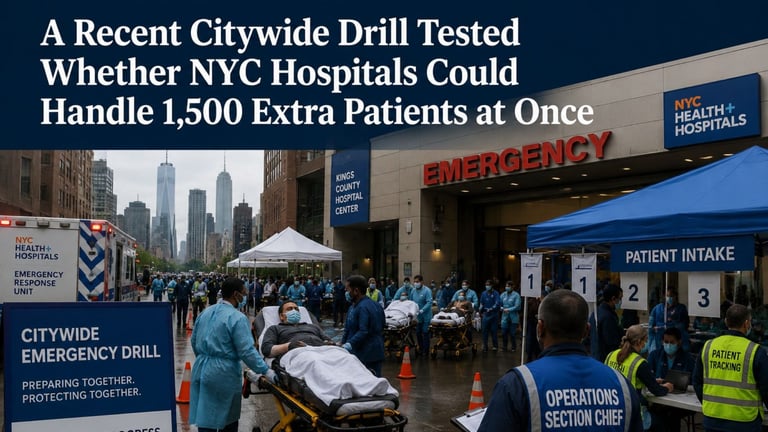 A Recent Citywide Drill Tested Whether NYC Hospitals Could Handle 1,500 Extra Patients at Once
