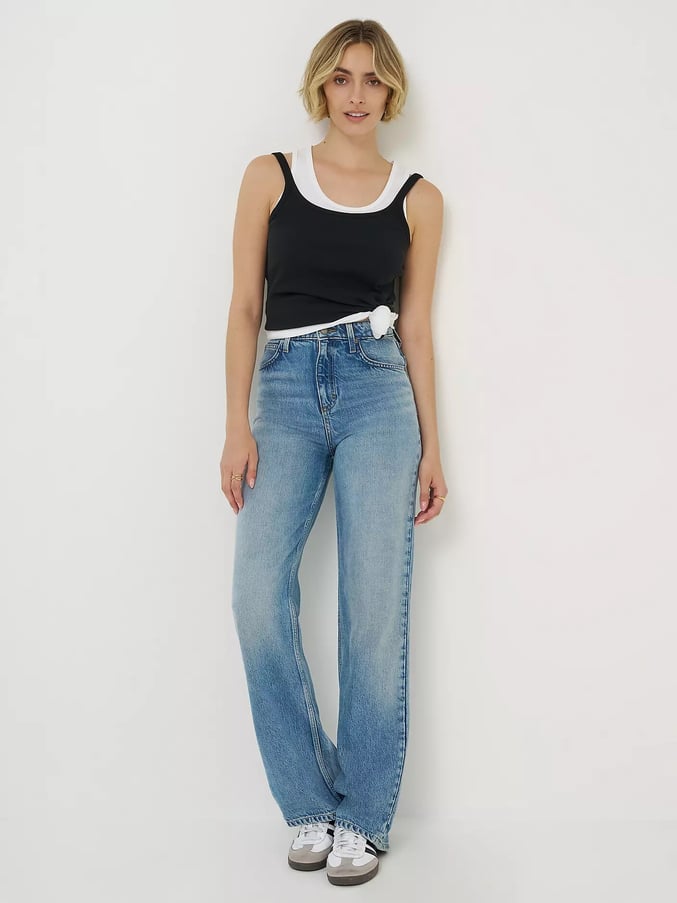 Women's Premium LQD High Rise Retro A-Line Jean