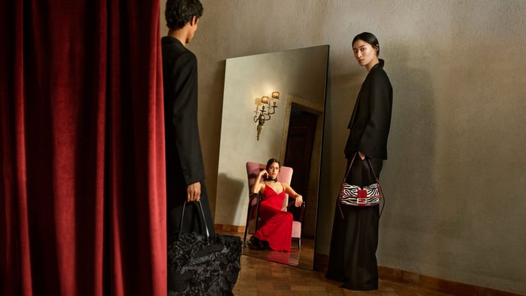 In Maria Grazia Chiuri's First Fendi Campaign, Rigor and Romance Share a Wardrobe
