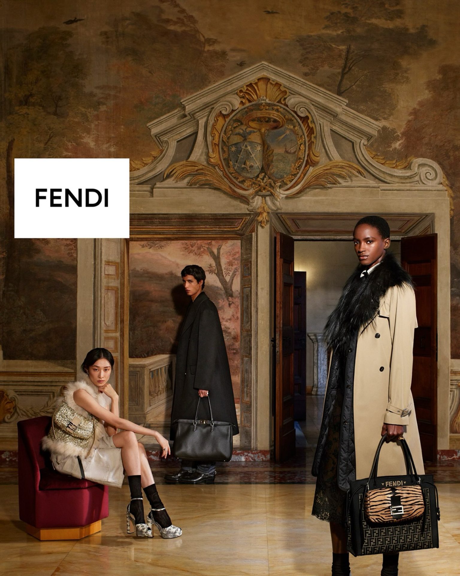 In Maria Grazia Chiuri's First Fendi Campaign, Rigor and Romance Share a Wardrobe