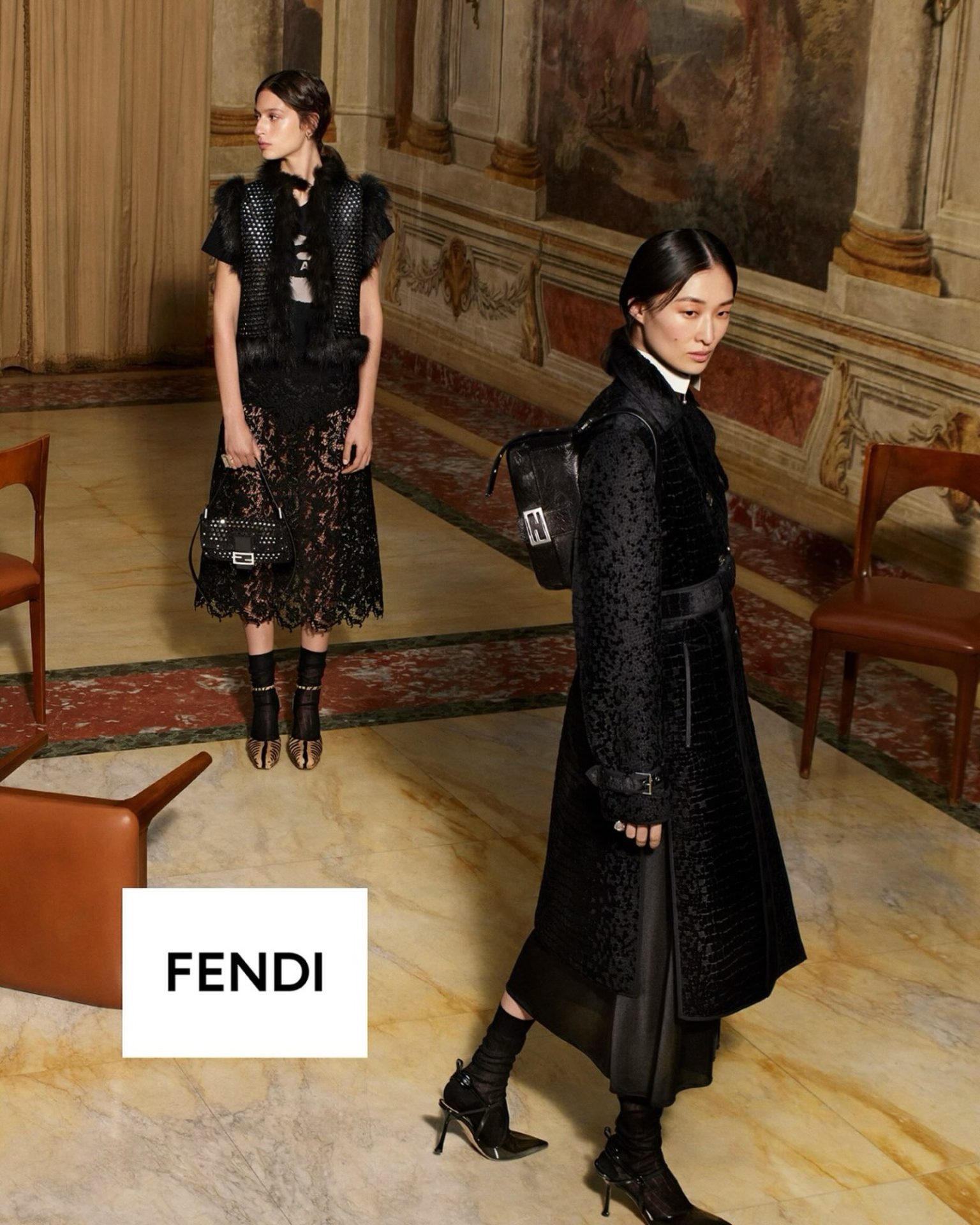 In Maria Grazia Chiuri's First Fendi Campaign, Rigor and Romance Share a Wardrobe