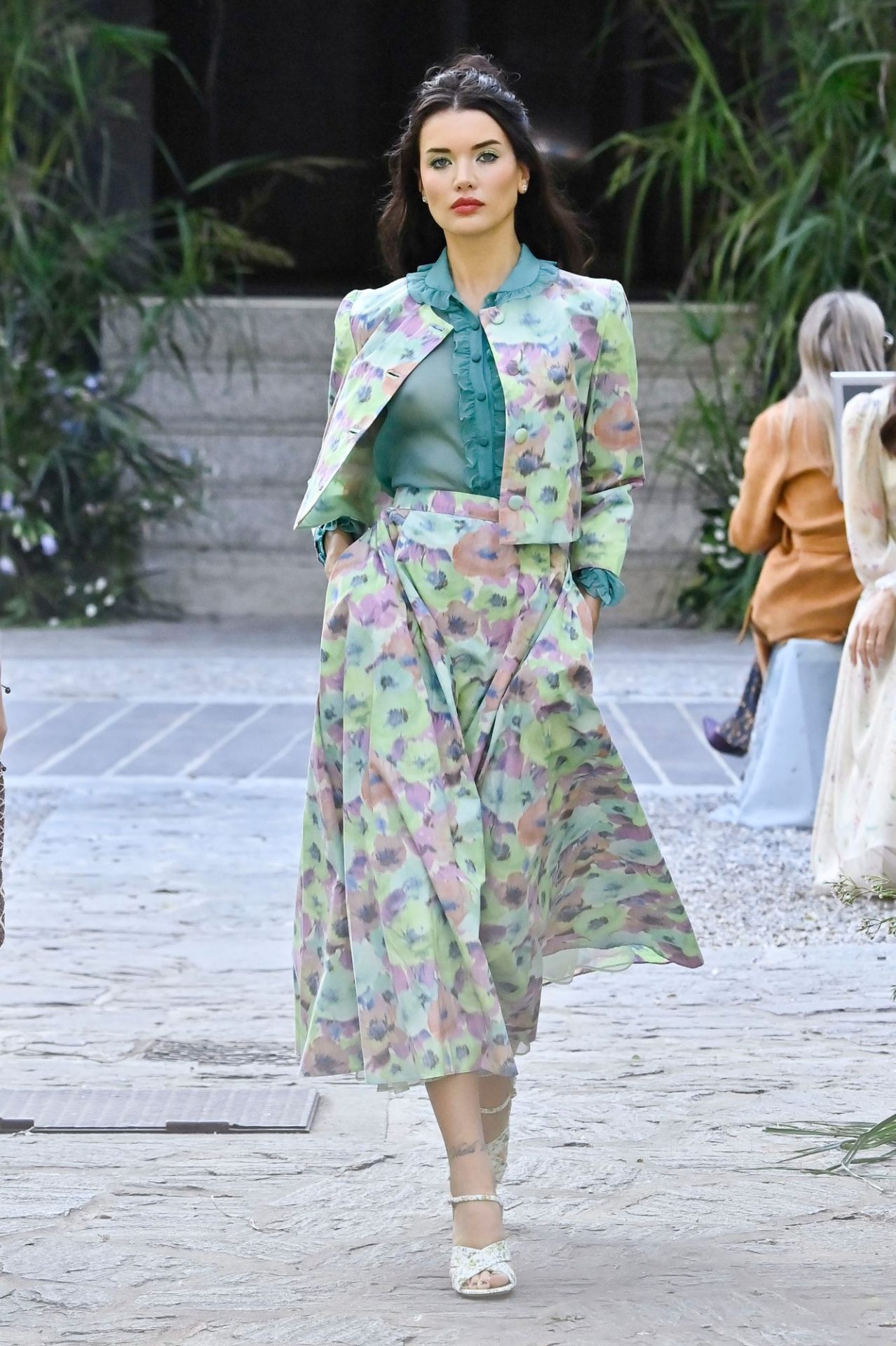 Vialina Lemann walking for Luisa Beccaria fashion show