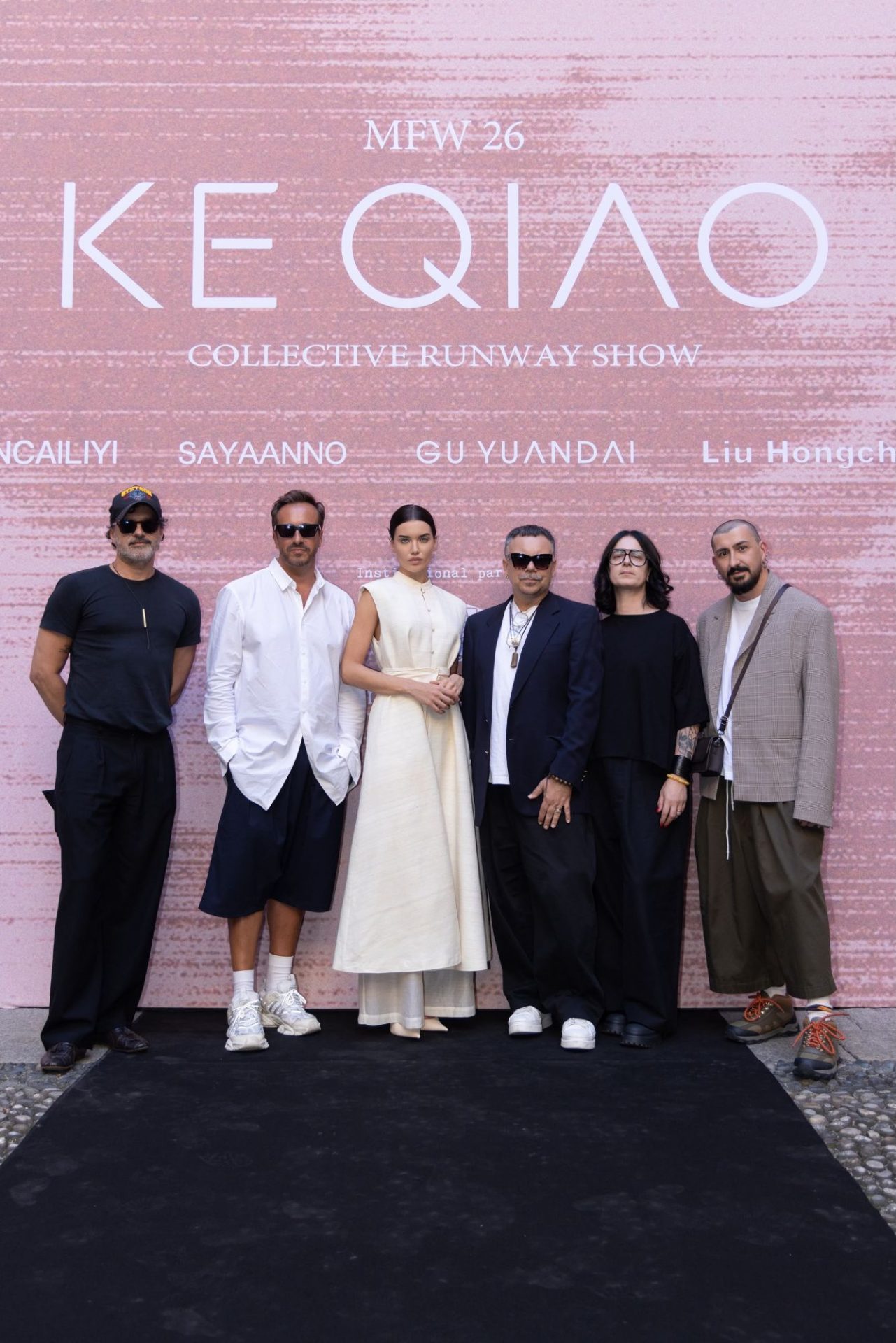 Vialina Lemann with the designers whose brands will be showcased within the Keqiao District exhibition space at WHITE
