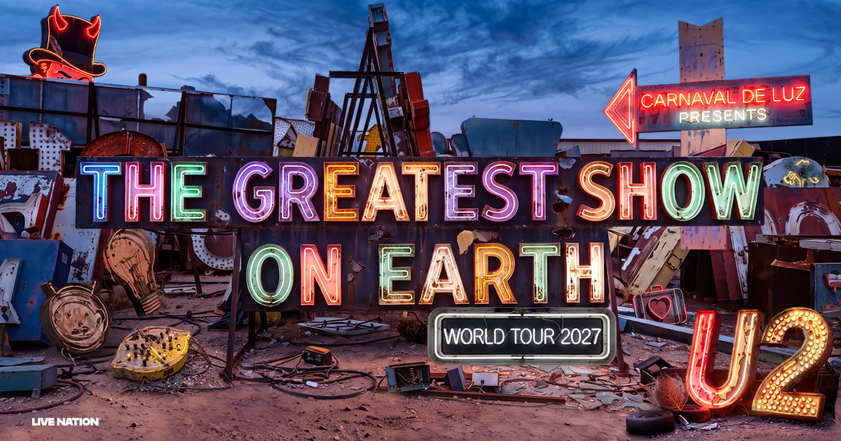 U2 Announces Carnaval De Luz Presents The Greatest Show On Earth World Tour 2027