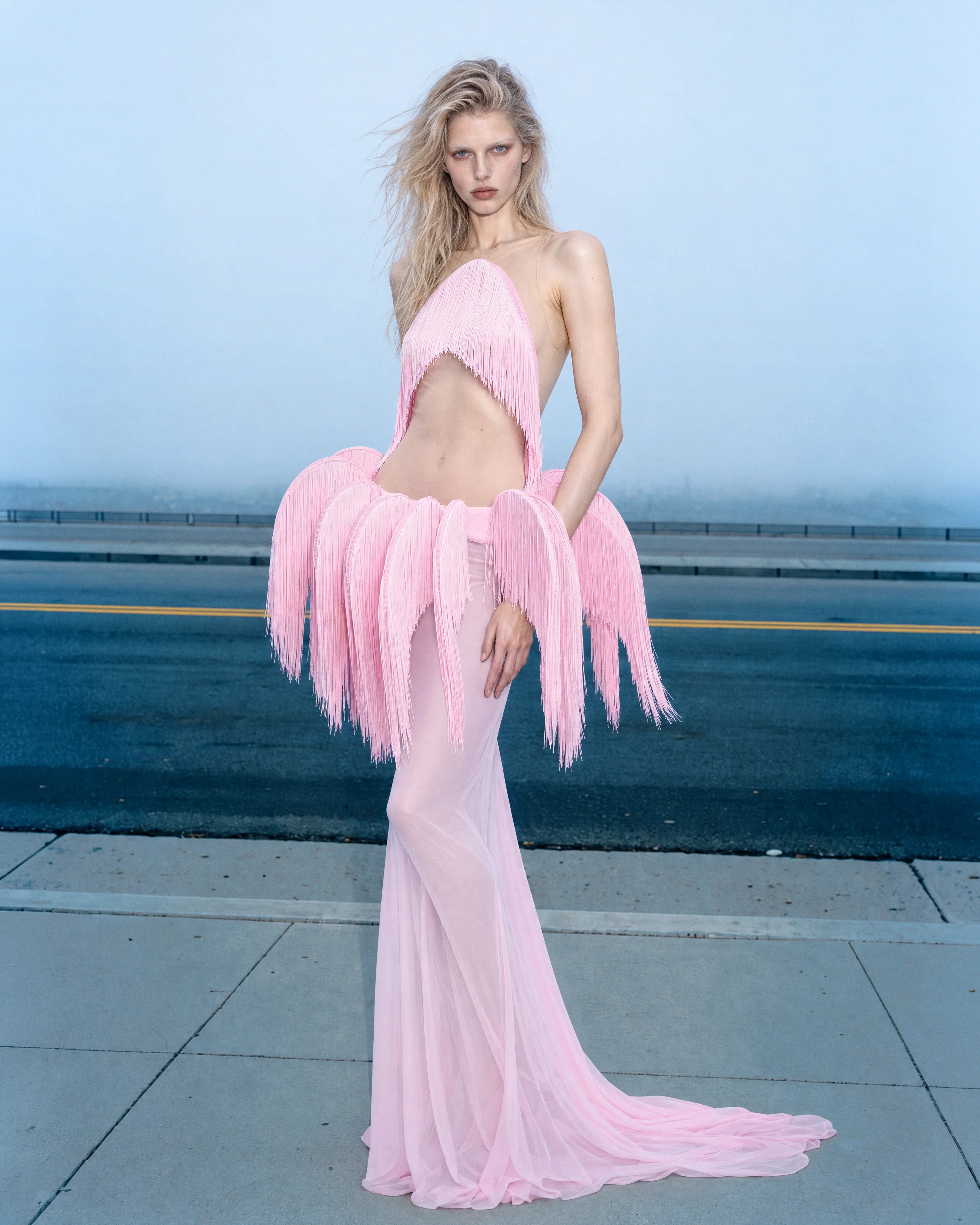 David Koma Spring 2027: Crystal Spirals, Fringe and AI